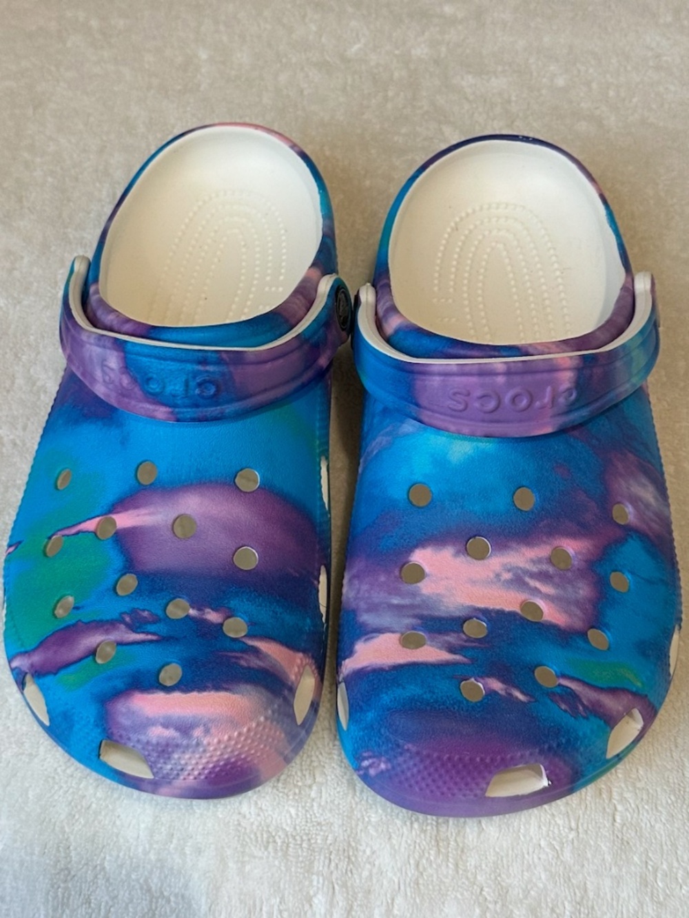 Crocs Classic Tie Dye Clogs Blue Purple Pink M6 W8
